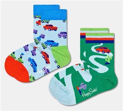 Happy Socks Παιδικές Κάλτσες Μακριές Car Πολύχρωμες 2 Ζευγάρια από το Favela