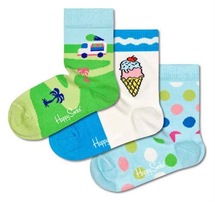 Happy Socks Παιδικές Κάλτσες Μακριές Ice Cream Πολύχρωμες 3 Ζευγάρια από το Favela