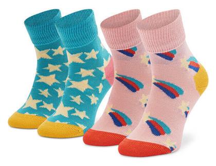 Happy Socks Παιδικές Κάλτσες Μακριές Shooting Star Πολύχρωμες 2 Ζευγάρια