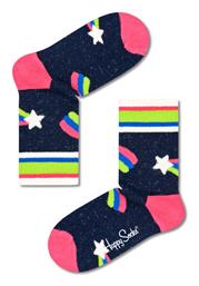 Happy Socks Παιδικές Κάλτσες Μακριές Shooting Star Rib Μπλε