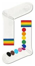 Happy Socks Pride Dot Unisex Κάλτσες με Σχέδια Λευκές