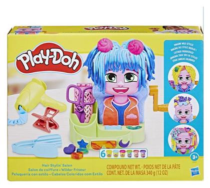 Hasbro Play-Doh Πλαστελίνη - Παιχνίδι Hair Stylin' Salon για 3+ Ετών, 6τμχ