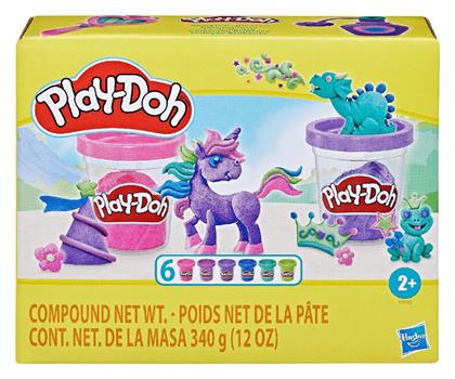 Hasbro Play-Doh Πλαστελίνη - Παιχνίδι Sparkle Compound Collection 2.0 για 3+ Ετών, 6τμχ