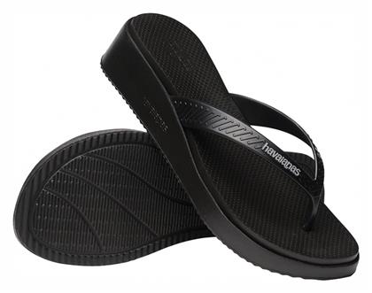 Havaianas High Σαγιονάρες με Πλατφόρμα σε Μαύρο Χρώμα