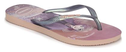 Havaianas Παιδικές Σαγιονάρες Flip Flops Frozen Ασημί Slim