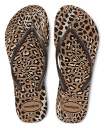 Havaianas Slim Animals Σαγιονάρες σε Καφέ Χρώμα