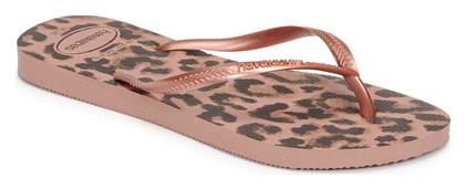 Havaianas Slim Animals Σαγιονάρες σε Ροζ Χρώμα