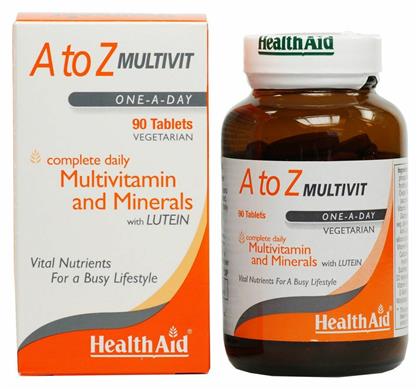 Health Aid A To Z Multivit Βιταμίνη για Ενέργεια 90 ταμπλέτες από το Pharm24