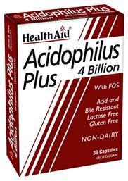 Health Aid Acidophilus Plus 4 Billion με Προβιοτικά και Πρεβιοτικά 30 κάψουλες από το Pharm24