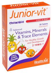 Health Aid Junior-Vit Βιταμίνη Tutti Frutti 30 μασώμενες ταμπλέτες από το Pharm24