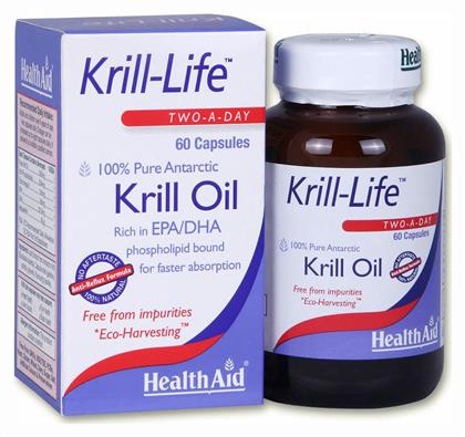 Health Aid Krill Life Two A Day Krill Oil Κατάλληλο για Παιδιά 60 κάψουλες