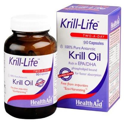 Health Aid Krill Life Two A Day Krill Oil Κατάλληλο για Παιδιά 90 κάψουλες