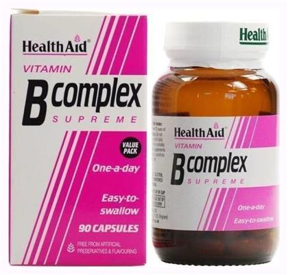 Health Aid Vitamin B Complex 90 Caps Βιταμίνη για Ενέργεια, Ενίσχυση του Ανοσοποιητικού & το Νευρικό Σύστημα 90 κάψουλες από το Pharm24