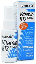 Health Aid Vitamin B12 Βιταμίνη για την Υγεία του Νευρικού Συστήματος 1000mcg Πορτοκάλι 20ml από το Pharm24