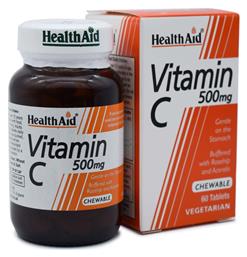 Health Aid Vitamin C 500mg Chewable 60 μασώμενες ταμπλέτες από το Pharm24