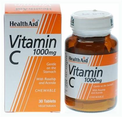 Health Aid Vitamin C Βιταμίνη για Ενέργεια & Ανοσοποιητικό 1000mg Πορτοκάλι 30 μασώμενες ταμπλέτες από το Pharm24