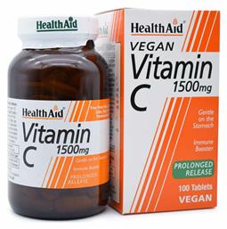 Health Aid Vitamin C Βιταμίνη για Ενέργεια & Ανοσοποιητικό 1500mg 100 ταμπλέτες