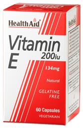 Health Aid Vitamin E Βιταμίνη για Αντιοξειδωτικό 200iu 134mg 60 φυτικές κάψουλες από το Pharm24