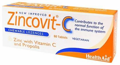 Health Aid Zincovit-C Συμπλήρωμα για την Ενίσχυση του Ανοσοποιητικού 60 ταμπλέτες