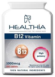 Healthia Β12 Vitamin Βιταμίνη για την Υγεία του Νευρικού Συστήματος 1000mcg 100 ταμπλέτες