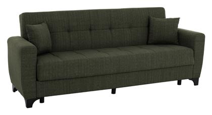 Hema Τριθέσιος Καναπές Κρεβάτι 225x84x88εκ. Dark Olive