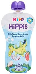 Hipp Hippis με Γεύση Μήλο-Αχλάδι-Dragon Fruit-Φραγκοστάφυλο Χωρίς Ζάχαρη 100gr για 12+ μηνών