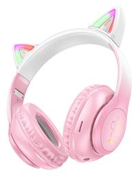 Hoco W42 Cat Ears Bluetooth / 3.5mm με 12 ώρες Λειτουργίας Cherry Blossom από το Public