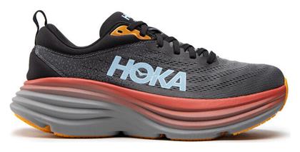 Hoka Bondi 8 Ανδρικά Αθλητικά Παπούτσια Running Γκρι