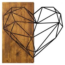 HomeMarkt Διακοσμητικό Τοίχου από Ξύλο 58x3x58cm