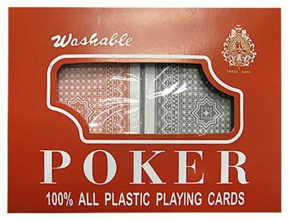 HOMie Σετ Τράπουλα 2τμχ Πλαστική Μαύρη/Κόκκινη