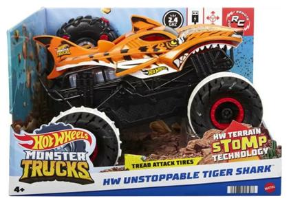 Hot Wheels Hot Wheels MT Tiger Shark Τηλεκατευθυνόμενο Αυτοκίνητο Monster Truck 1:15 από το Moustakas Toys