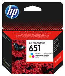 HP 651 Γνήσιο Μελάνι Εκτυπωτή InkJet Πολλαπλό (Color) (C2P11AE)