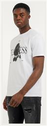 Hugo Boss Ανδρικό T-shirt Λευκό με Στάμπα