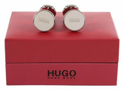 Hugo Boss Μανικετόκουμπα από Ατσάλι σε Λευκό Χρώμα