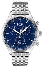 Hugo Boss Ρολόι Companion Χρονογράφος με Μεταλλικό Μπρασελέ σε Ασημί χρώμα από το Plus4u