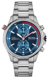 Hugo Boss Ρολόι Globetrotter Χρονογράφος με Μεταλλικό Μπρασελέ σε Ασημί χρώμα από το Kiriakos Gofas