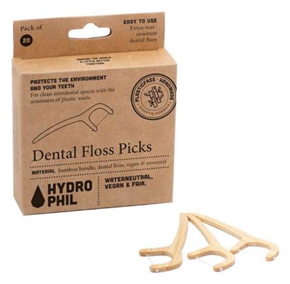 Hydrophil Οδοντικό Νήμα με Λαβή σε Μπεζ χρώμα 20τμχ