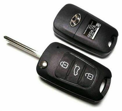 Hyundai Κέλυφος Κλειδιού Αυτοκινήτου Αναδιπλούμενο για Hyundai i20/ i30 /ix20 /ix30, Kia Ceed /Rio /Sorento με 3 Κουμπιά