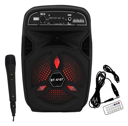 Ηχείο Karaoke με Ενσύρματo Μικρόφωνο και Εφέ Φωτισμού BT-6107