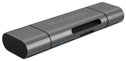 Icy Box Card Reader micro USB USB 3.2 Type-C για SD/microSD