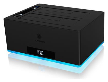 Icy Box Docking Station για 2 Σκληρούς Δίσκους SATA 3.5'' / 2.5'' με σύνδεση USB 3.1 / USB-C (IB-127CL-U3)