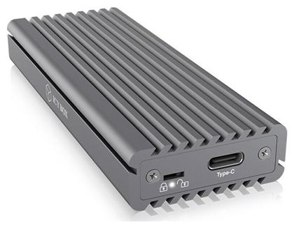 Icy Box Θήκη για Σκληρό Δίσκο M.2 PCI Express NVME με σύνδεση USB 3.1 Type-C σε Γκρι χρώμα