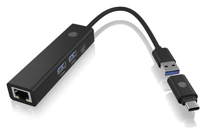 Icy Box USB 3.2 Hub 3 Θυρών με σύνδεση USB-A / USB-C