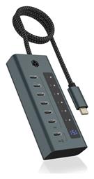 Icy Box USB 3.2 Hub 7 Θυρών με σύνδεση USB-C Μπλε
