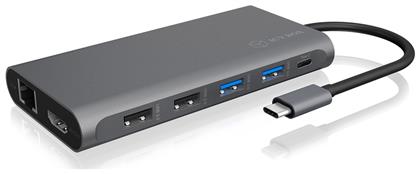 Icy Box USB-C Docking Station με HDMI/DisplayPort 4K PD Ethernet (IB-DK4050-CPD)