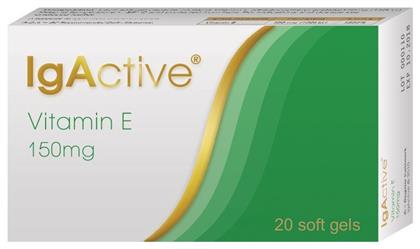 IgActive Vitamin E 150mg Βιταμίνη για Αντιοξειδωτικό 150mg 20 μαλακές κάψουλες