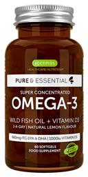 iGennus Omega 3 Wild Fish Oil & Vitamin D3 Ιχθυέλαιο 60 μαλακές κάψουλες