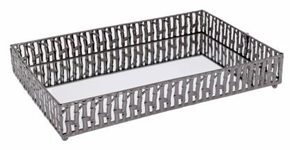 Iliadis Διακοσμητικός Δίσκος Μεταλλικός Ορθογώνιος με Καθρέπτη 20x30cm