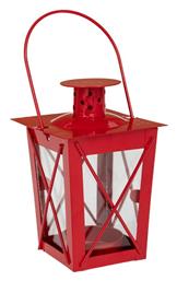 Iliadis Φαναράκι Μεταλλικό Κόκκινο 7x7x12εκ.