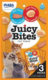 Inaba Juicy Bites Λιχουδιές Σνακ Γάτας με Ψάρι & Αχιβάδα 33.9gr από το Plus4u